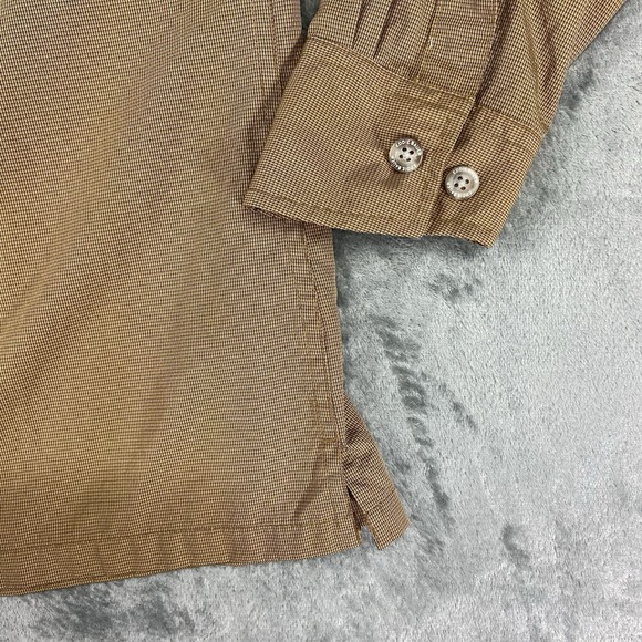 Eddie Bauer Shirt Mens Sz M Tan Vented Fishing Sport Shop Button L/S Roll Tab - Picture 2 of 13